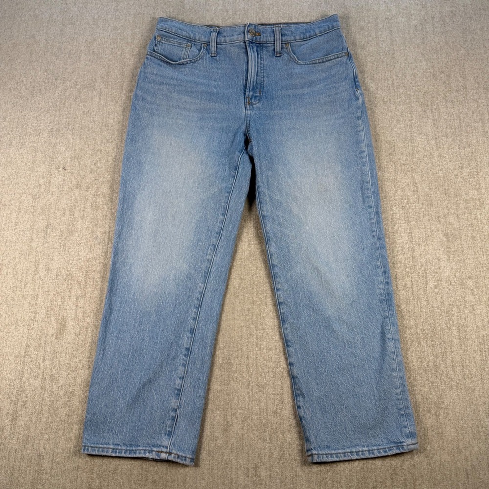 Madewell The Perfect Vintage Straight Jean Women 29P Blue High Rise Denim Pants